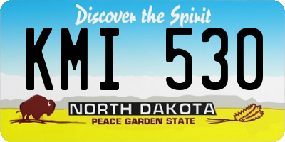 ND license plate KMI530