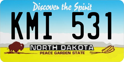 ND license plate KMI531
