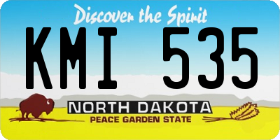 ND license plate KMI535
