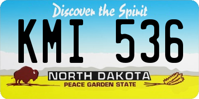 ND license plate KMI536