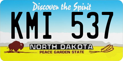 ND license plate KMI537