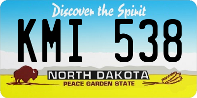 ND license plate KMI538