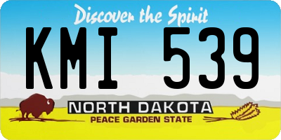 ND license plate KMI539