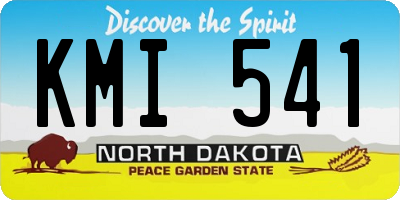ND license plate KMI541