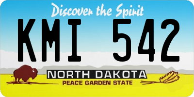 ND license plate KMI542
