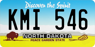 ND license plate KMI546