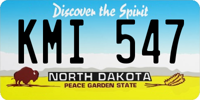 ND license plate KMI547