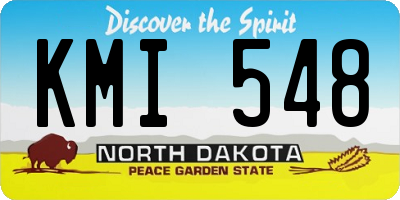ND license plate KMI548