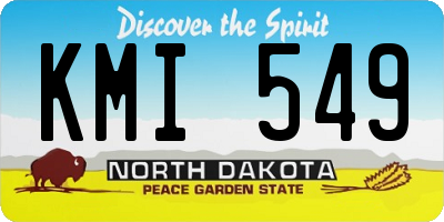 ND license plate KMI549
