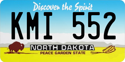 ND license plate KMI552