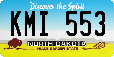 ND license plate KMI553