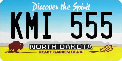 ND license plate KMI555