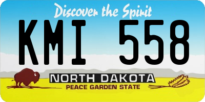 ND license plate KMI558