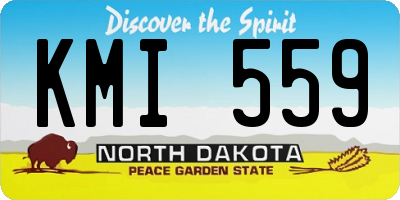 ND license plate KMI559