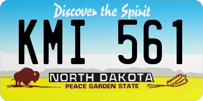 ND license plate KMI561