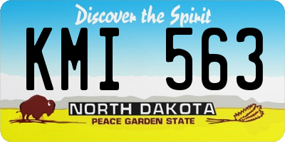 ND license plate KMI563