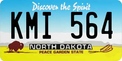 ND license plate KMI564