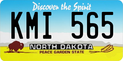 ND license plate KMI565