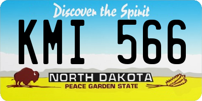 ND license plate KMI566