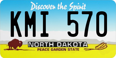 ND license plate KMI570