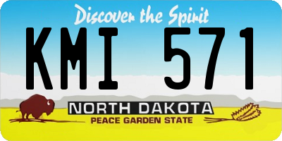 ND license plate KMI571
