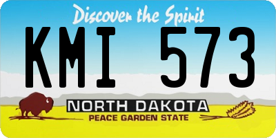 ND license plate KMI573