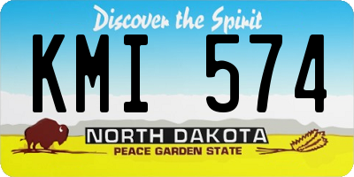 ND license plate KMI574