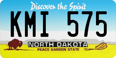 ND license plate KMI575