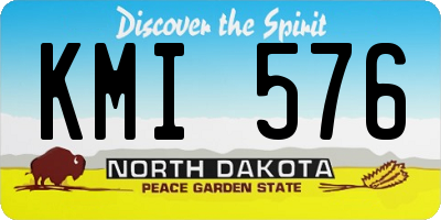 ND license plate KMI576