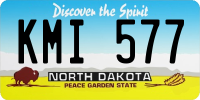 ND license plate KMI577