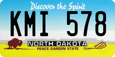 ND license plate KMI578