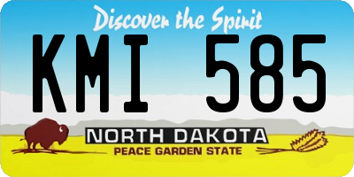 ND license plate KMI585