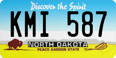 ND license plate KMI587