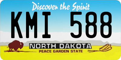 ND license plate KMI588