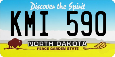 ND license plate KMI590