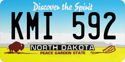 ND license plate KMI592