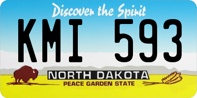 ND license plate KMI593