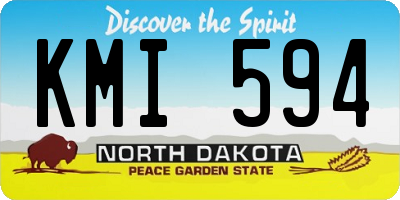 ND license plate KMI594