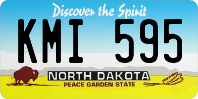 ND license plate KMI595