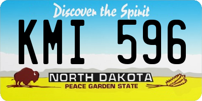ND license plate KMI596