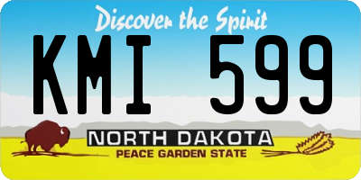ND license plate KMI599