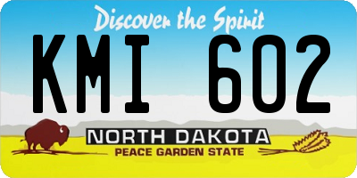 ND license plate KMI602