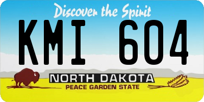 ND license plate KMI604