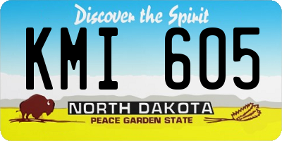 ND license plate KMI605