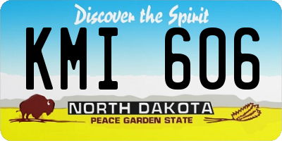 ND license plate KMI606