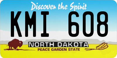 ND license plate KMI608