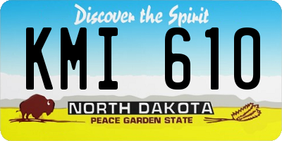 ND license plate KMI610