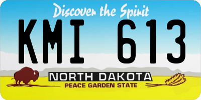 ND license plate KMI613