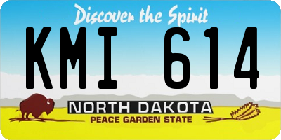 ND license plate KMI614