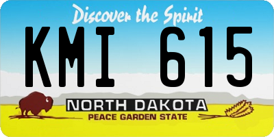 ND license plate KMI615